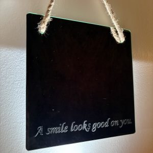 Engraved Mirror A Smile Looks Good on You