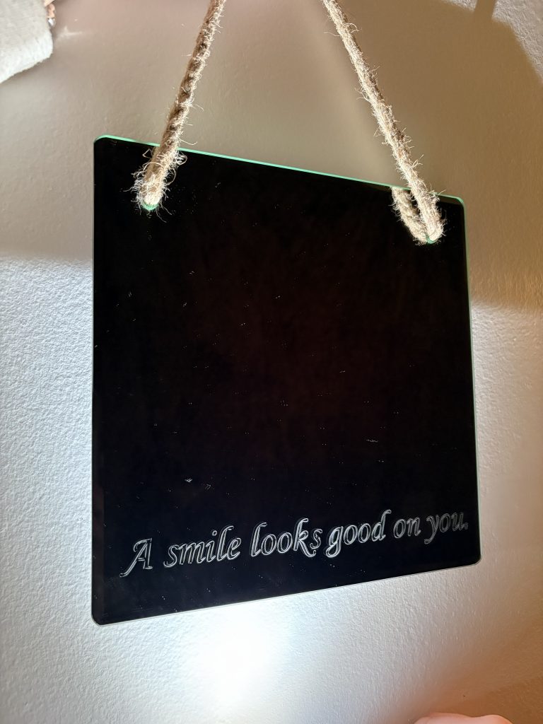Engraved Mirror A Smile Looks Good on You