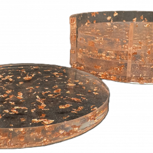 Copper Flake Epoxy Resin Coasters & Holder